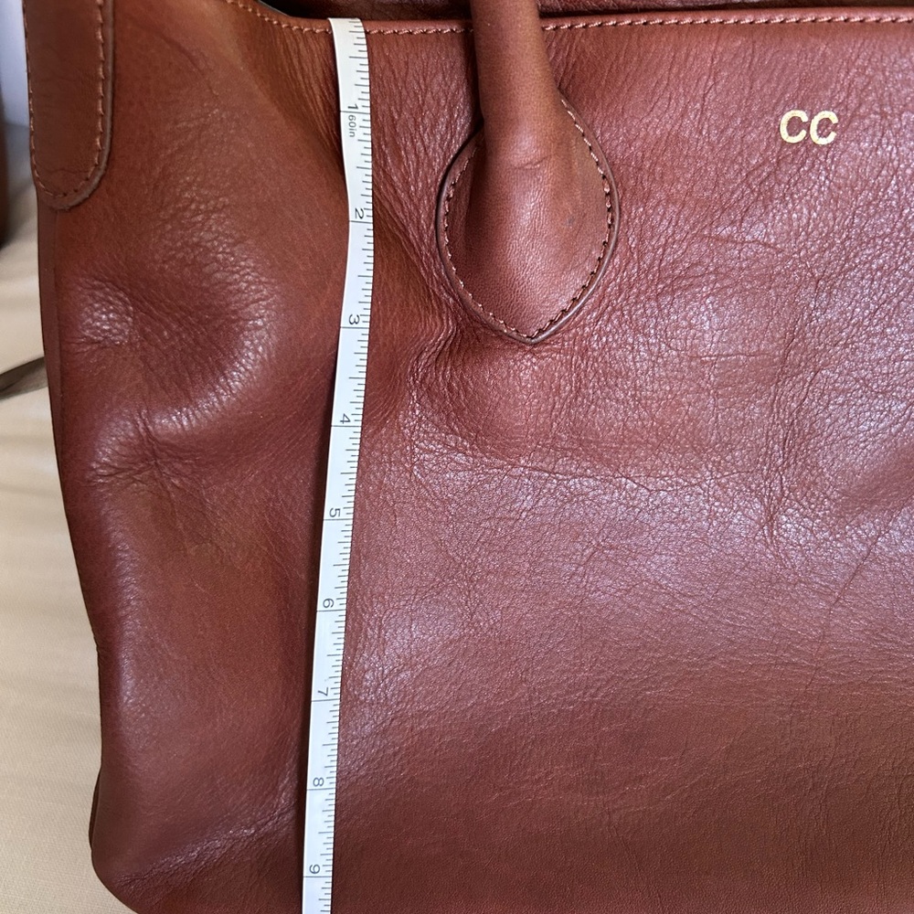 Mark & Graham Brown Leather Tote Classic Design - Picture 10 of 10